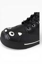 Black Kitty Faux Leather Combat Sneaker Boots, Image 6 of 8