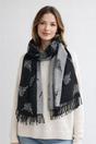 Black Highland Cow Reversible Scarf, Image 1 of 5