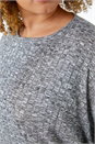 Grey Curve Ribbed Stretch Jersey Top, Image 5 of 5