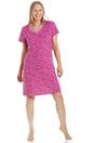 Pink Animal Print Cotton Nightshirt, Image 2 of 5