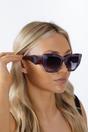 Purple Square Cat-Eye Sunglasses in Purple Multi, Image 3 of 6
