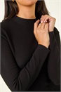 Black Dusk Ribbed Skater Jumper Dress, Image 6 of 7