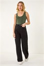 Black Dusk Denim Stretch Wide Leg Jeans, Image 1 of 5