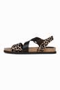 Brown Womens "Lance" Footbed Strappy Flat Sandals, Image 5 of 6