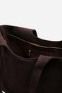 Dark Brown Where's That From Dark Brown Cabana Suede Shoulder Tote Bag, Image 6 of 7