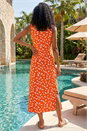 Orange Lemon Print Midi Dress, Image 3 of 4