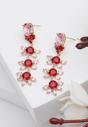 Pink Diva Floral Dangle Earrings, Image 2 of 5