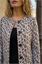 Neutral Animal Print Buttoned Jacket , Image 4 of 4