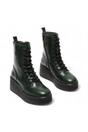 Dark Green Womens Soft Platform Ankle Boots-HAIT273, Image 2 of 5