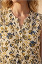 Ivory  Floral Contrast Collared Swing Dress, Image 4 of 4