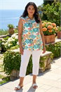 Blue Curve Abstract Print Shirt, Image 1 of 4
