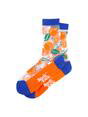 Multi Oranges Fruit Combed Cotton Sheer Pop Socks, Image 3 of 3