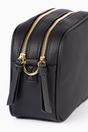 Black Faux Leather Crossbody Camera Bag, Image 3 of 3