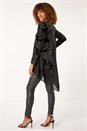 Black Velvet Chiffon Hem Tunic, Image 3 of 5