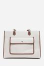 Brown Where's That From Brown Henley Canvas Shoulder Tote Bag, Image 1 of 6