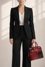 Burgundy Crocodile-Print Handbag, Image 1 of 5
