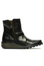 Black Womens Leather Heel Ankle Boots - Mon944, Image 1 of 8