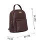 Burgundy Assots London Burgundy 'BETTY' Zip Top Mini Pebble Grain Leather Backpack, Image 5 of 5