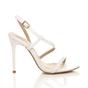 White AJVANI White Party Barely There Strappy High Heels, Image 2 of 6
