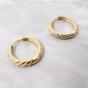 Gold 18ct Gold Plated Small Twisted Gold Hoops, Image 1 of 1