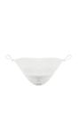 White Textured Tie Side Bikini Bottom with Adjustable Fit, Image 3 of 4