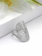 Silver Spiral Pavé Statement Ring, Image 4 of 4