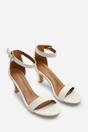 White Where's That From White 'Madrid' Mid Block Heel With Ankle Strap, Image 4 of 5