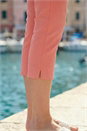 Salmon Pink Cropped Stretch Trouser, Image 4 of 4