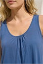 Denim V-Neck Stretch Jersey Vest Top, Image 4 of 4