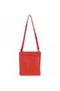Orange Curve Zip Top Leather Cross Body Bag, Image 3 of 3