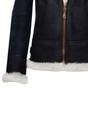 Biscuit Hooded Sheepskin Flying Leather Jacket, Image 8 of 8
