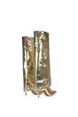 Gold XY LONDON Gold 'Shauna' Foldover Knee High Boots With Stiletto Heel, Image 5 of 6