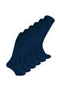 Navy Ladies 6 Pairs Long Bamboo Socks | Knee High Plain & Patterned Design Socks, Image 1 of 3