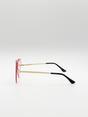 Pink Scallop Heart Sunglasses in Pink, Image 4 of 5