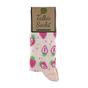 Pink 1 Pack Ladies Cotton Novelty Design Fruit Socks, Image 5 of 5