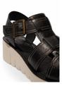 Black Womens Comfort Wedge Sandals -YUDD236FLY, Image 4 of 4