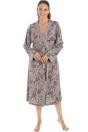 Grey Floral Print Spandex Knee Length Wrap, Image 1 of 5