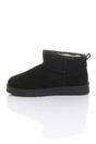 Black AJVANI Black Faux Fur Lined Mini Ankle Boot Slippers, Image 3 of 5