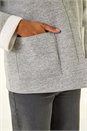 Grey Bonded Relaxed Hooded Jacket, Image 5 of 5