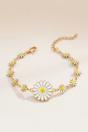 White Sun Flower Charms Summer Indie Boho Daisy Floral Adjustable Bracelet, Image 1 of 2