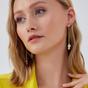 Gold Raindrop Sterling Silver Chain Drop Earring, Image 5 of 5
