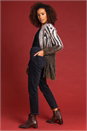 Natural  Zebra Print Fluffy Cardigan, Image 3 of 4