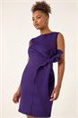 Purple Tie Waist Premium Stretch Dress, Image 1 of 5