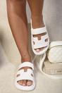 Green Lucille Cut Out Open Toe Strappy Sandals, Image 7 of 8