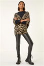 Black Animal Print Knit Jumper, Image 2 of 5