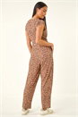 Stone Petite Spot Tie Waist Jumpsuit, Image 3 of 5