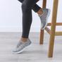 Grey AJVANI Grey Lace Up Memory Foam Trainers, Image 5 of 6