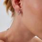 Silver Pave Sterling Silver Hoop Earring, Image 3 of 3