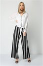 Black Stripe Wide Leg Trousers, Image 3 of 4