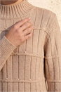 Beige Beaded Ribbed Knit Jumper, Image 4 of 4